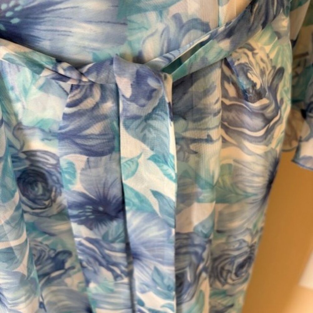 LONG OSCAR DE LA RENTA SHEER ROBE - Picture 4 of 7